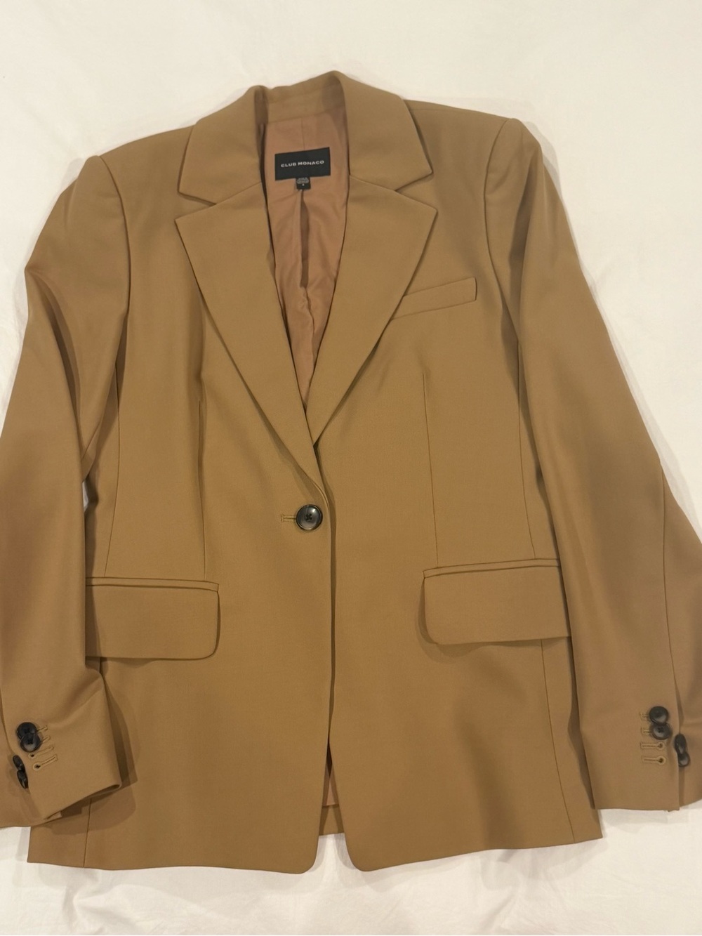 Club Monaco Cutaway Borrem Blazer Camel